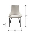 DIANE-SILLA NEG BLANCA-HILO GRIS